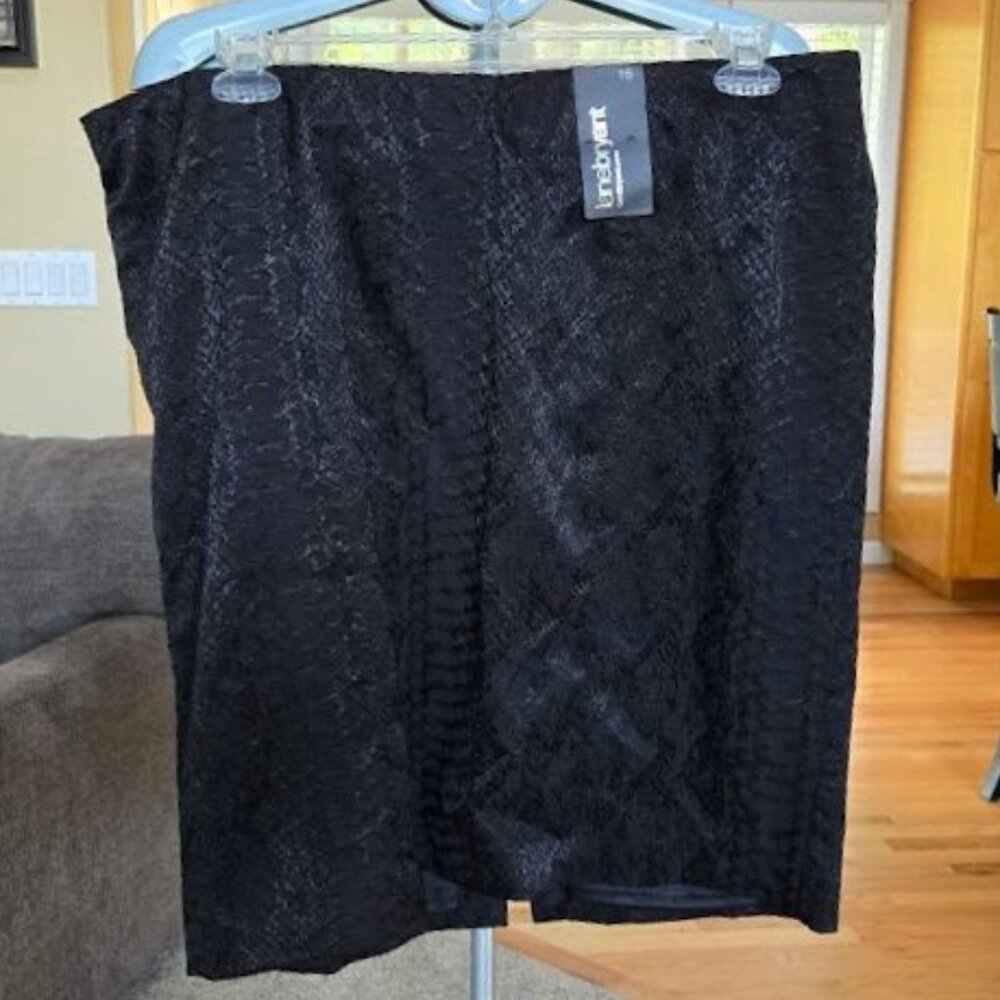 NWT Lane Bryant sz 18 black animal print skirt